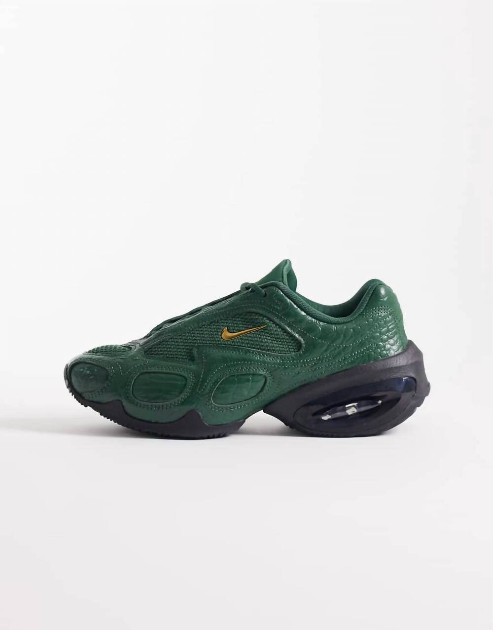 NEW NIKE women's air max muse croc sneakers in green